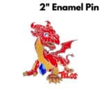 2" Dragon Arc (Telos) Enamel Pin