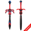 Arc Bundle (Fire) | 2 Black and Red Foam Swords
